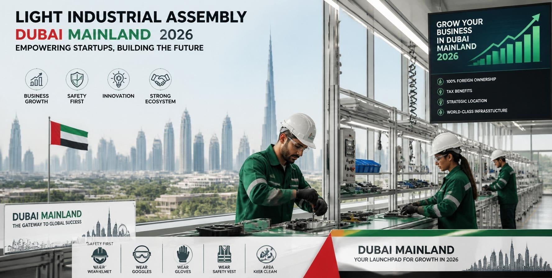 Why Is Light Industrial Assembly the Safest Business Plan For 2026 Dubai Mainland Startups